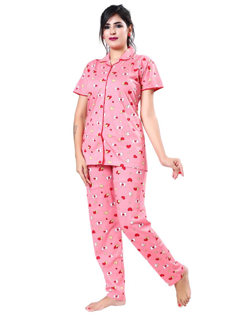 quirky printed nightwear pajama set - 17786384 - Standard Image - 1