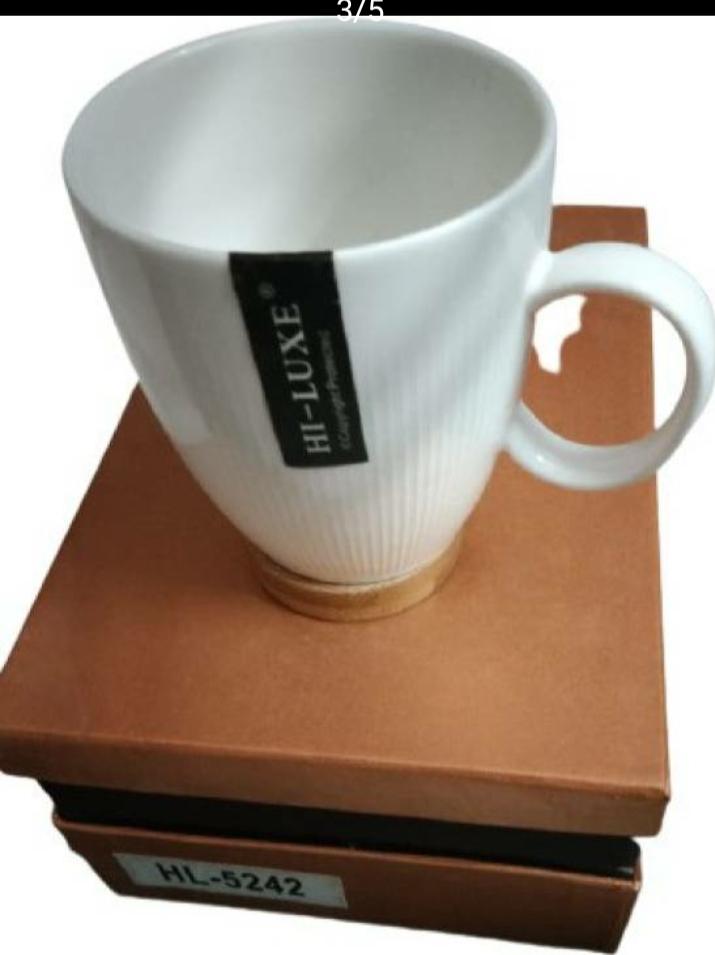 stylish beautiful porcelain white mug with - 17786452 - Standard Image - 1