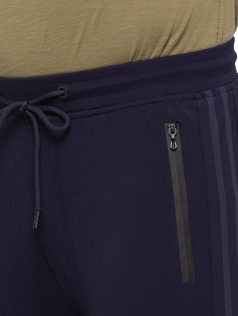 navy blue side striped full length track pant - 17789742 - Standard Image - 4