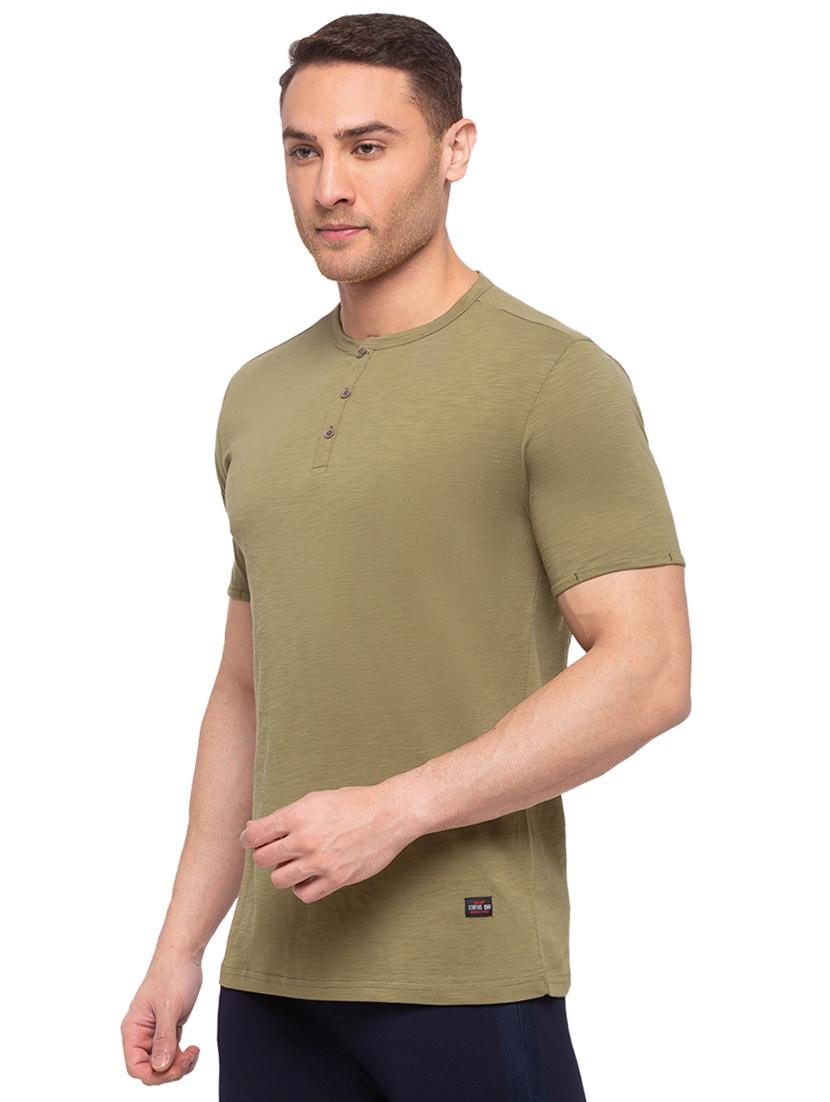 olive green solid t-shirt - 17789759 - Standard Image - 1