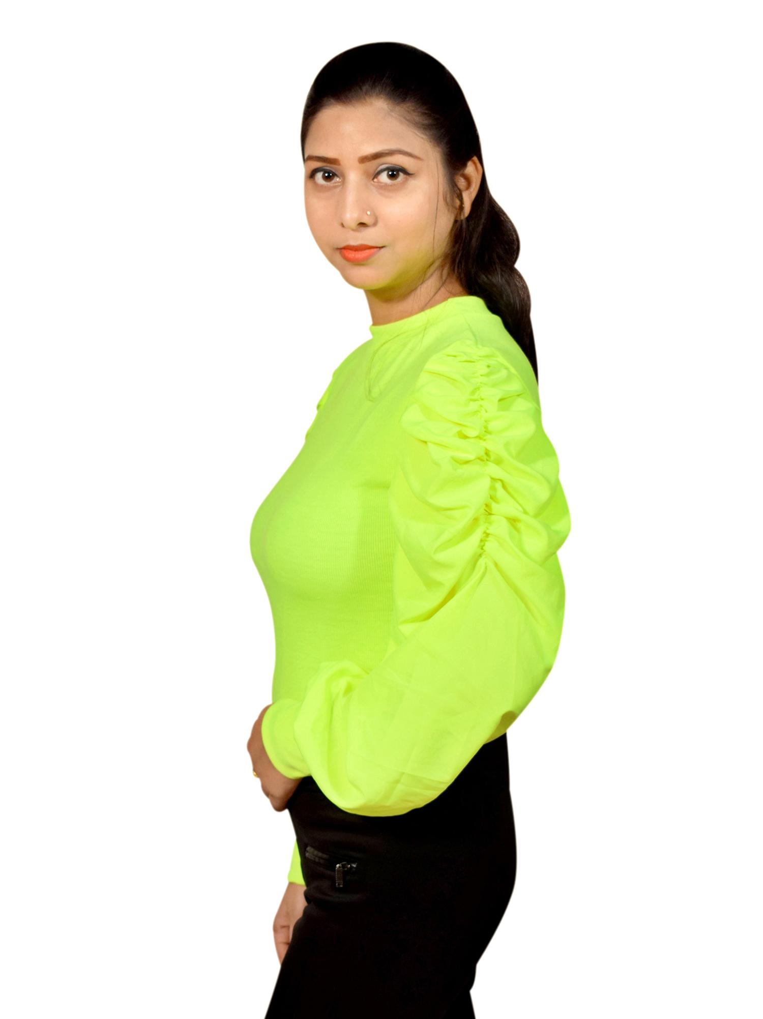 a beautiful puff sleeves top on - 17789854 - Standard Image - 1