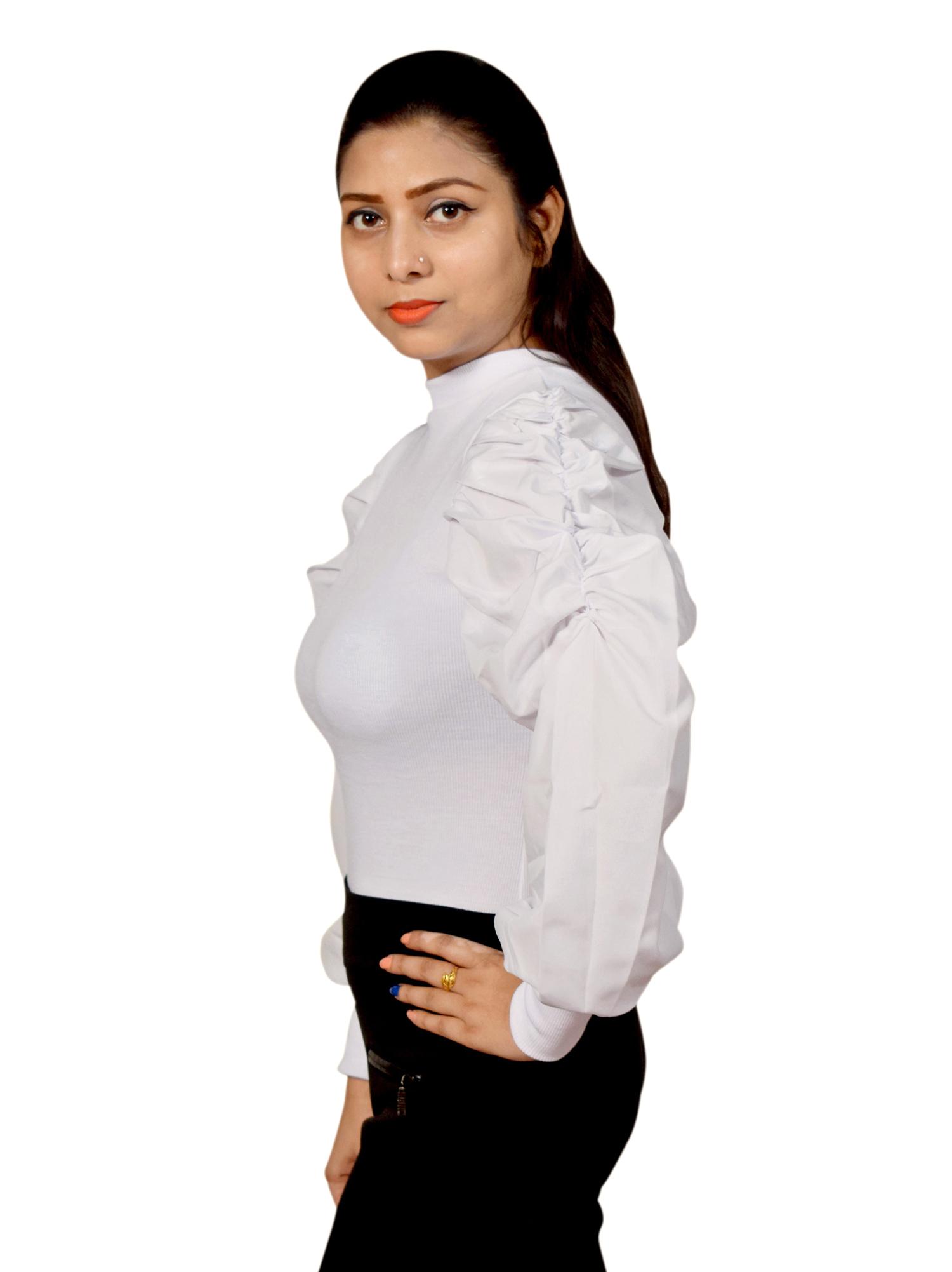 a beautiful puff sleeves top on - 17789855 - Standard Image - 1