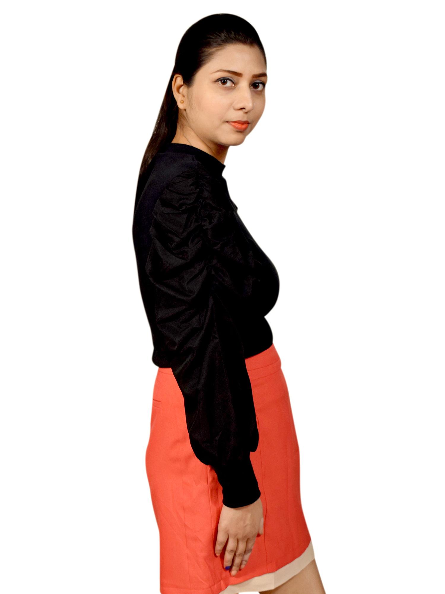 a beautiful puff sleeves top on - 17789856 - Standard Image - 1