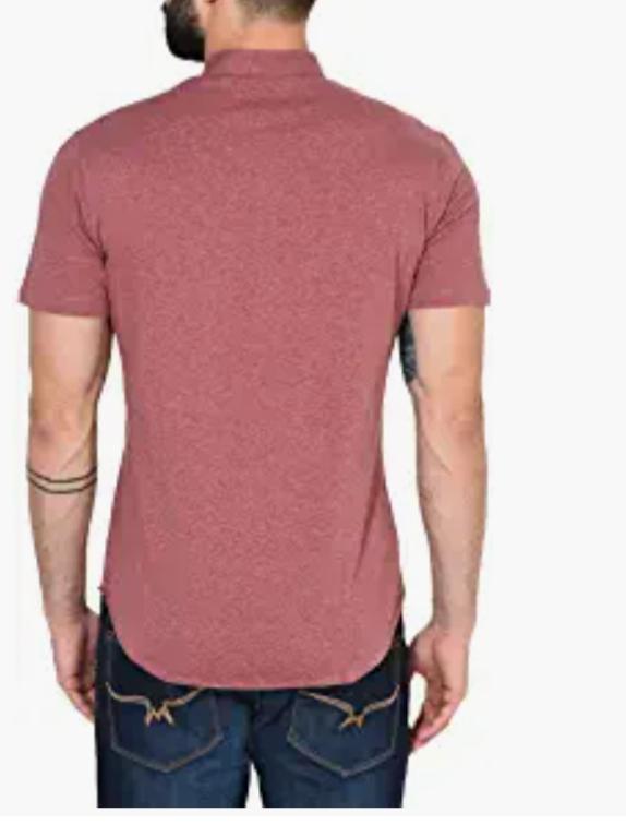 pink linen casual shirt - 17790069 - Standard Image - 1