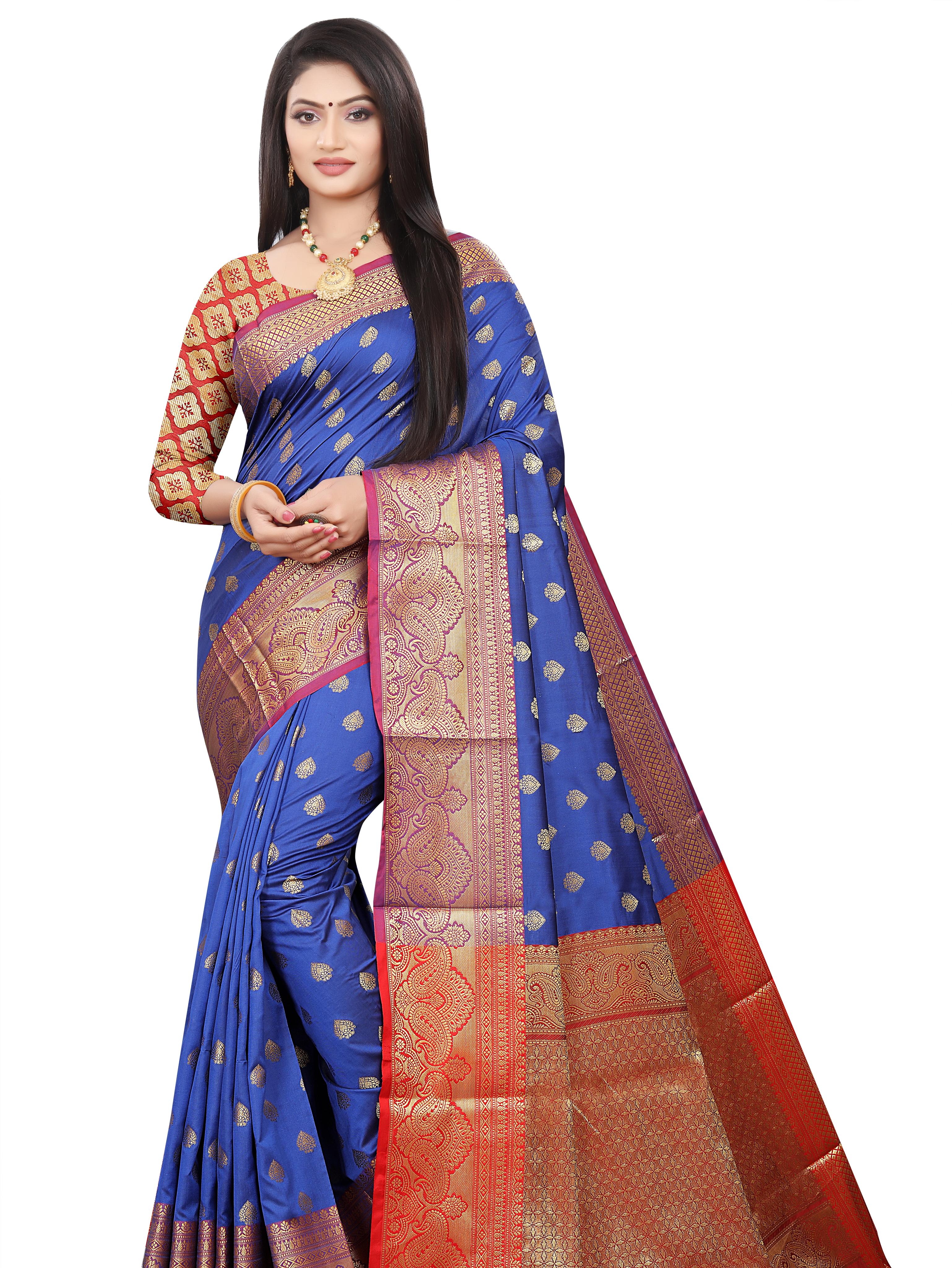 saree fabric : soft litchi silk - 17790399 - Standard Image - 1