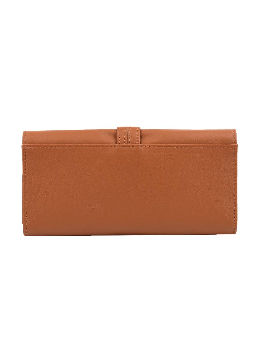brown leatherette (pu) regular clutch - 17790419 - Standard Image - 1