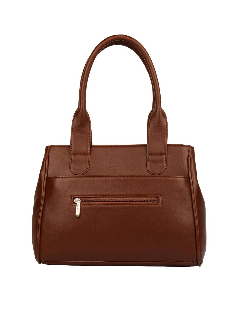 tan leatherette (pu) handbag - 17790431 -  Standard Image - 1