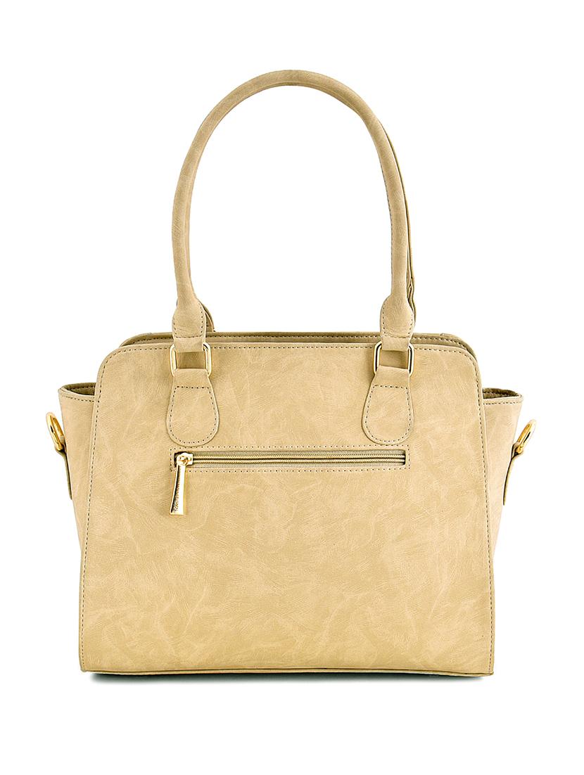 cream leatherette (pu) handbag - 17790435 - Standard Image - 1