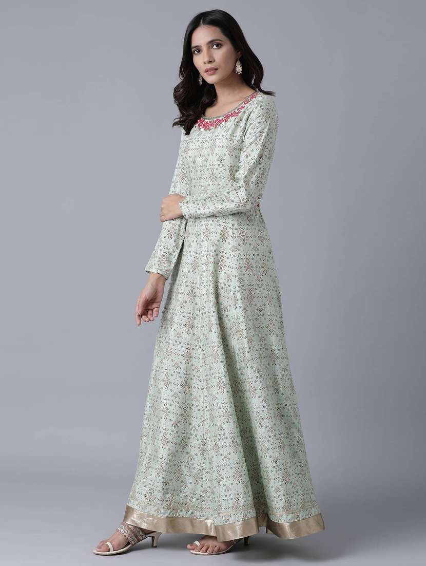 embroidered flared ethnic dress - 17791183 -  Standard Image - 1