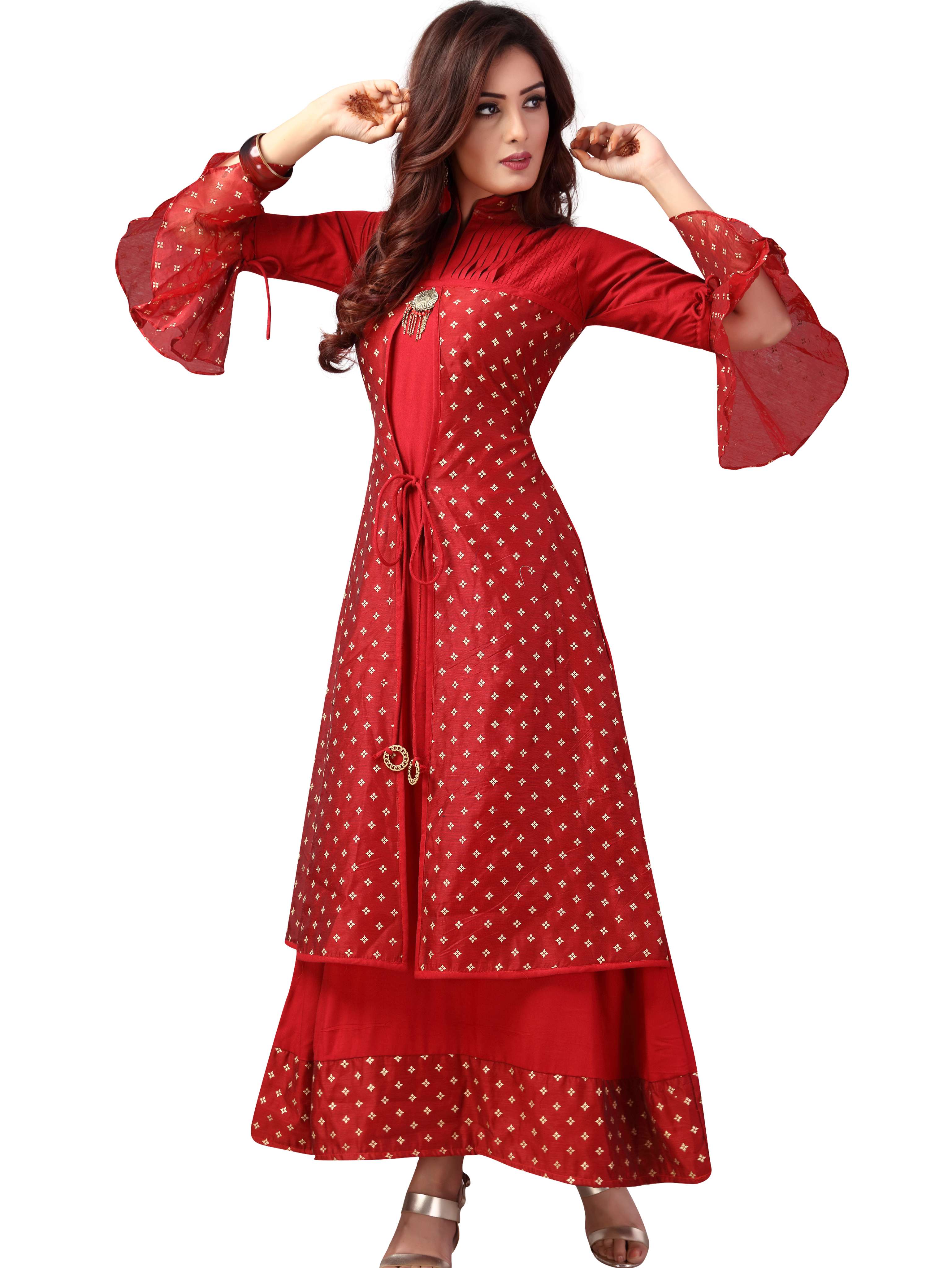 women's layered kurta