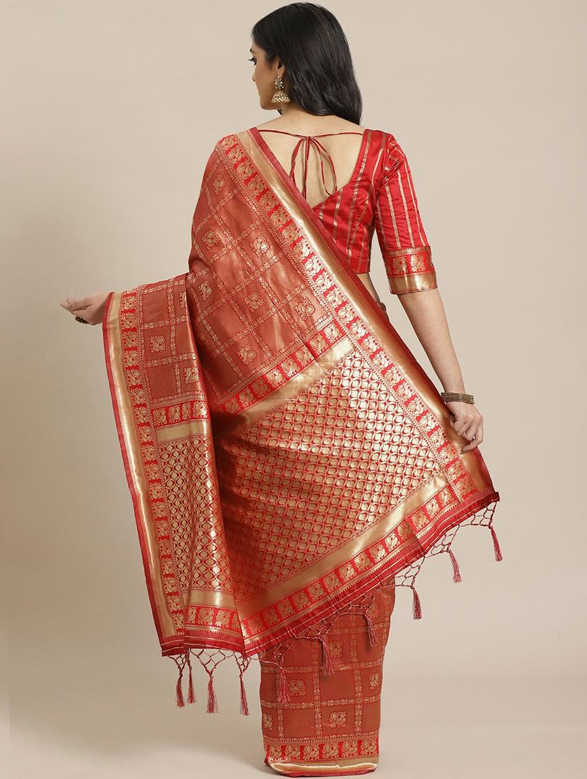 women's banarasi saree with blouse - 17792081 - Standard Image - 1