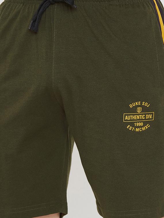 olive green side striped shorts - 17792170 - Standard Image - 4