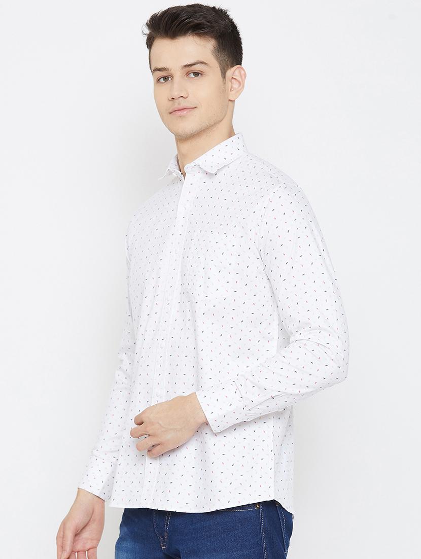 white printed casual shirt - 17792178 - Standard Image - 1
