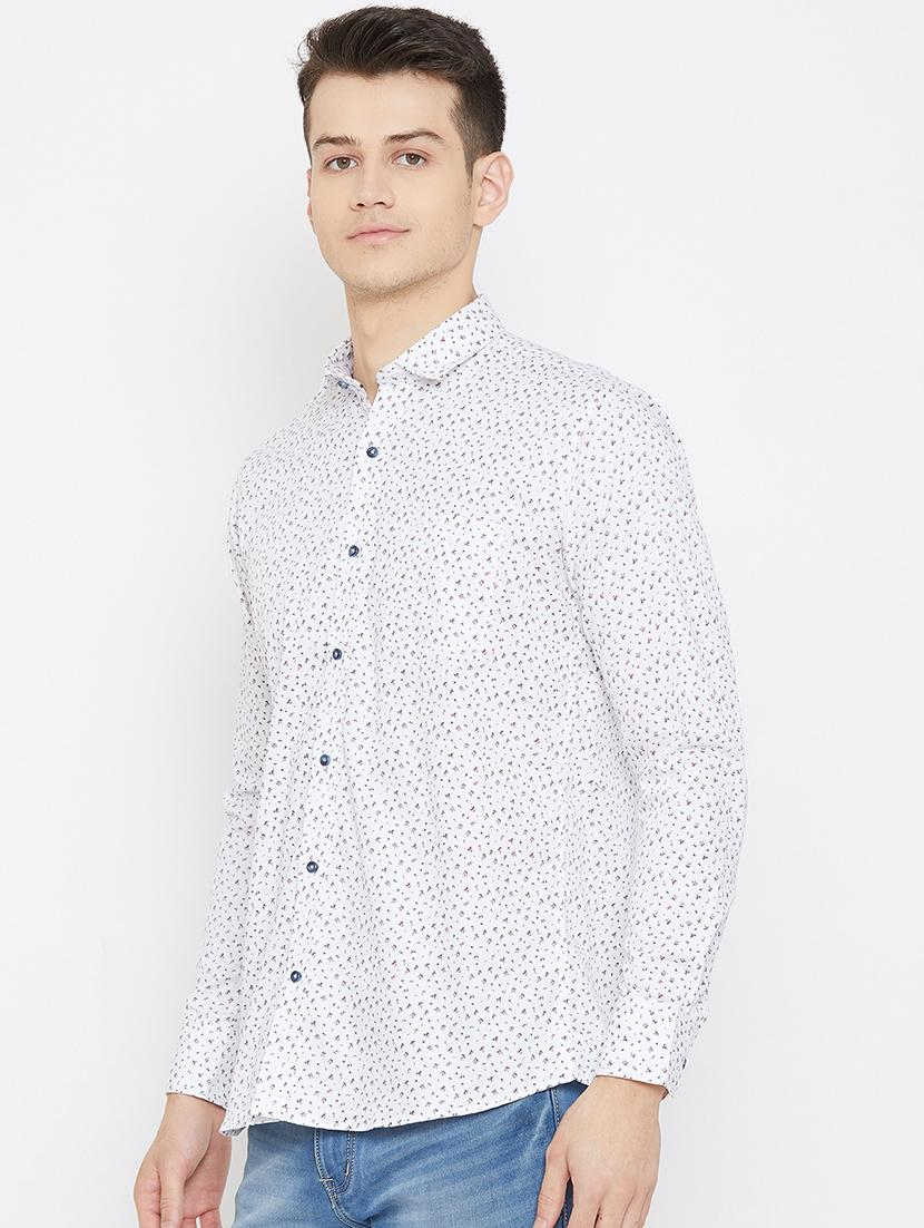 white printed casual shirt - 17792180 - Standard Image - 1