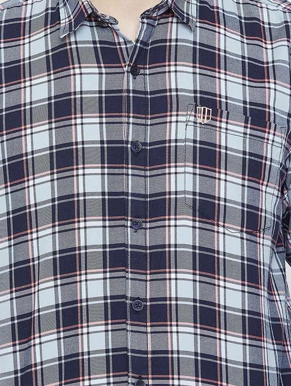 blue checkered casual shirt - 17792189 -  Standard Image - 4