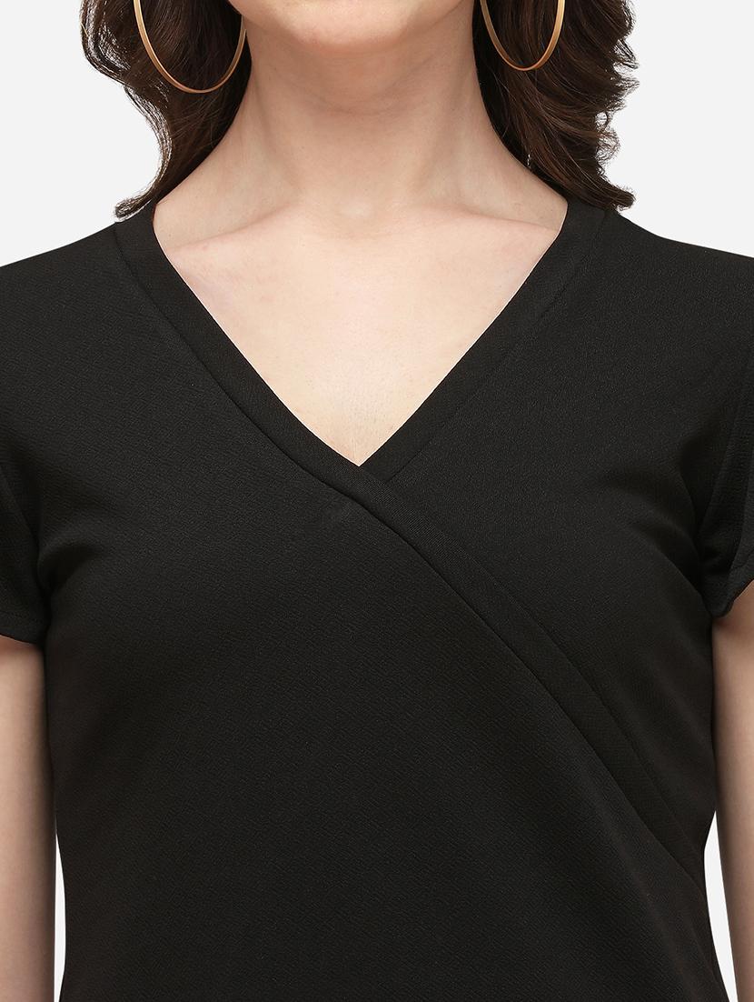 overlap neck solid top - 17793649 - Standard Image - 4