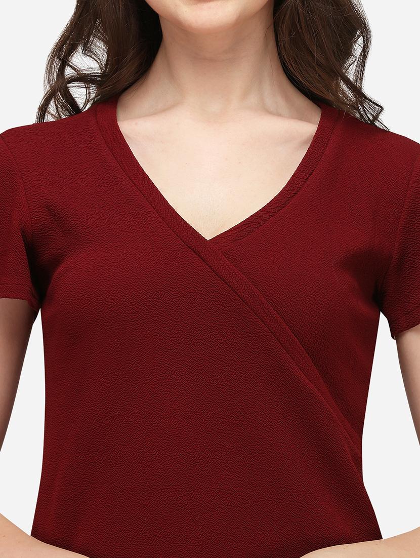 overlap neck solid top - 17793652 - Standard Image - 4
