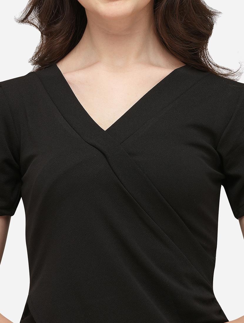 overlap neck solid top - 17793655 - Standard Image - 4