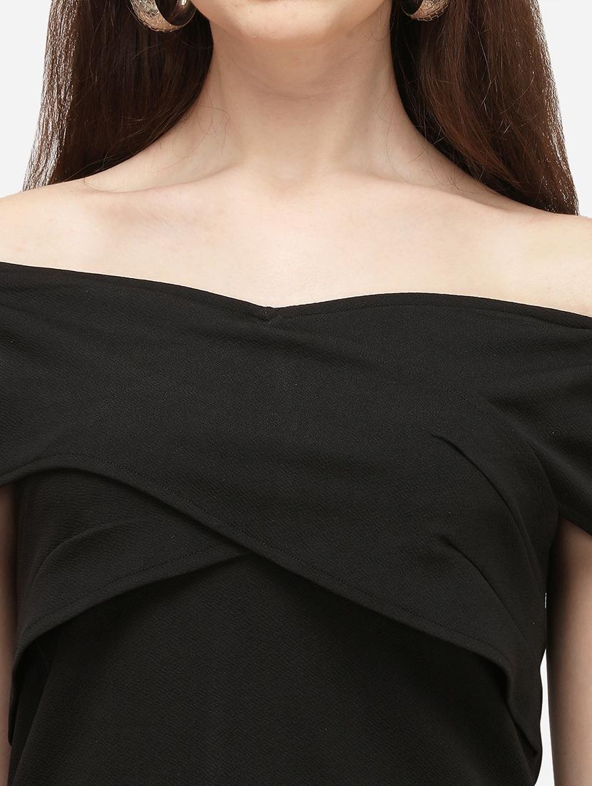 off shoulder solid top - 17793667 - Standard Image - 4