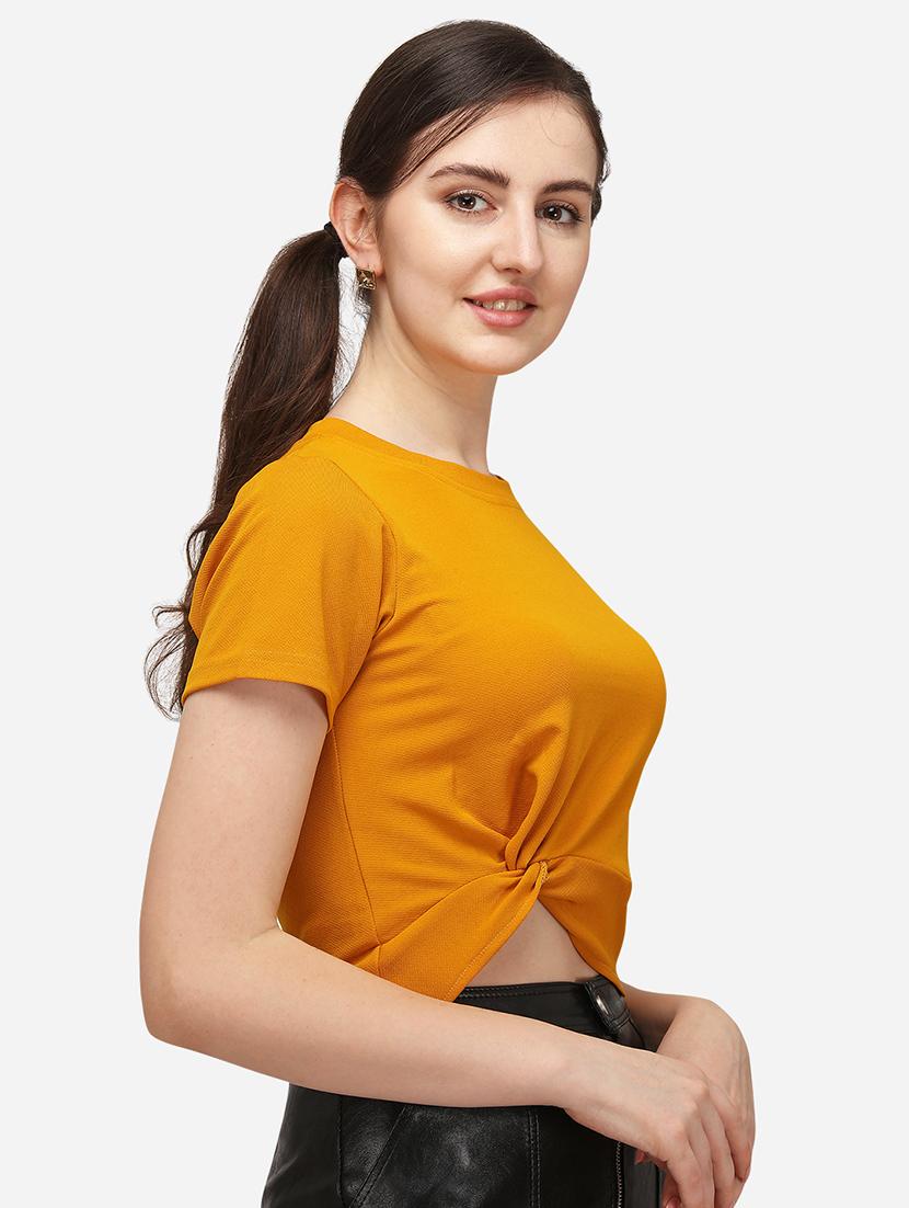 crew neck solid crop top - 17793677 -  Standard Image - 1