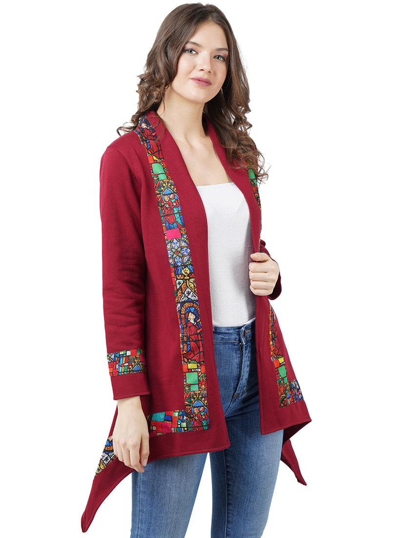 red fleece shrug - 17793828 - Standard Image - 1