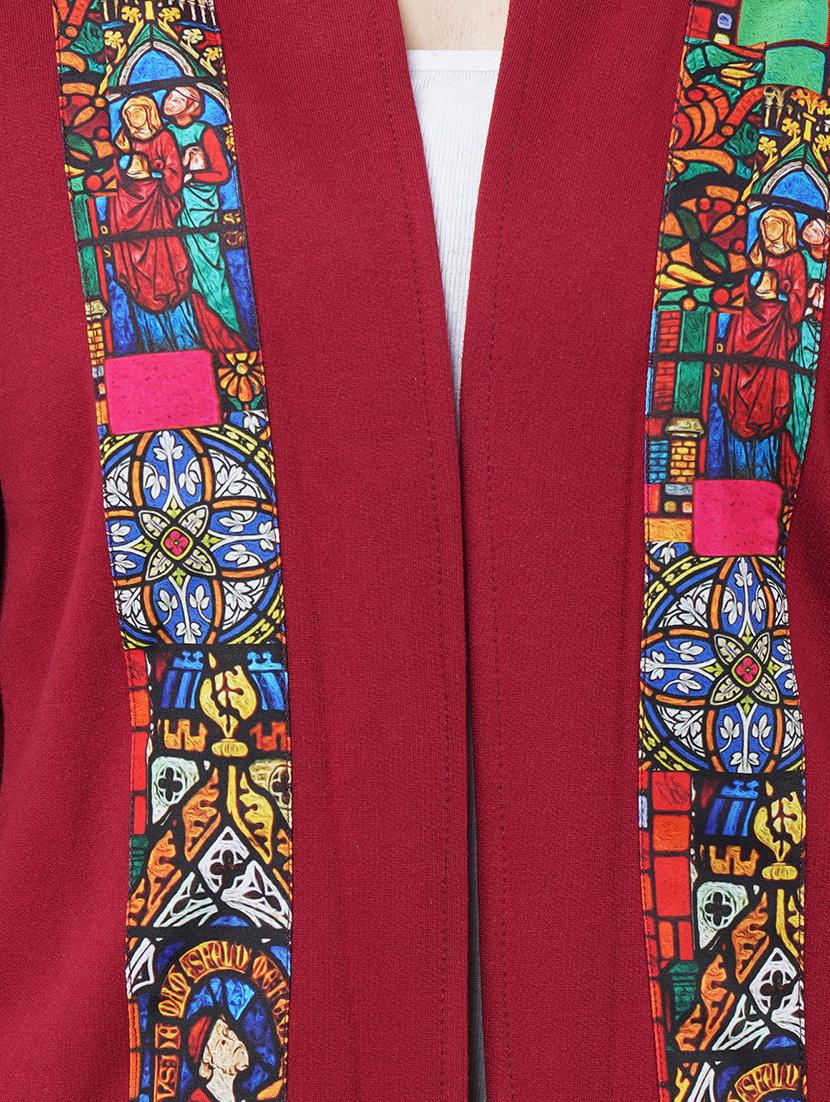 red fleece shrug - 17793828 - Standard Image - 4