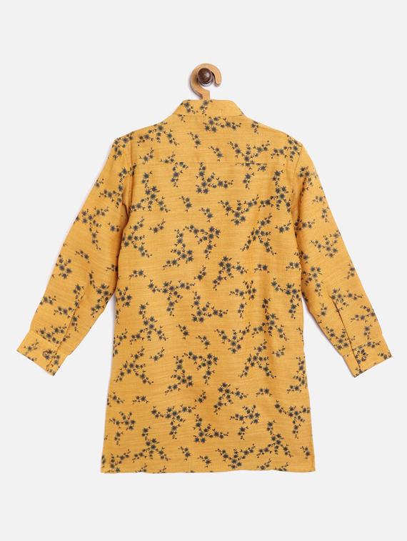 yellow printed kurta pajama set - 17793950 - Standard Image - 1