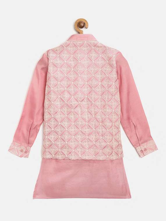 pink embroidered kurta pajama set - 17794025 -  Standard Image - 1