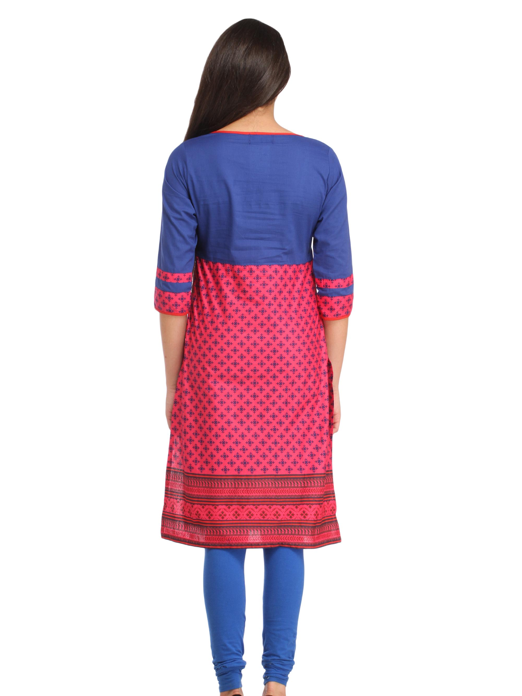 harshaya-g blue cotton kurtis - 17794217 - Standard Image - 1