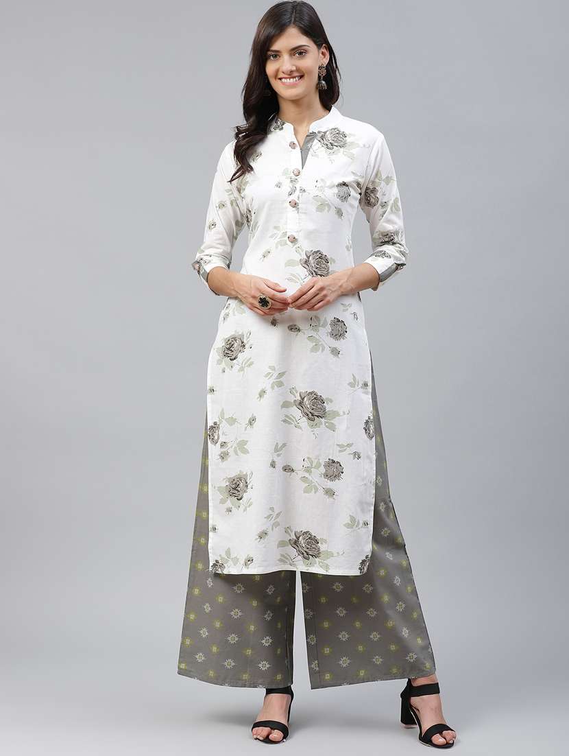 printed kurta palazzo set