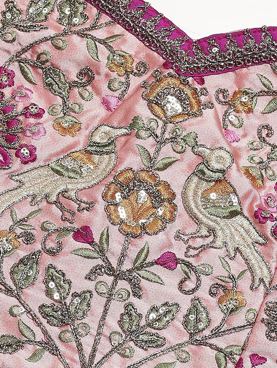 pink art silk aline lehenga - 17795697 - Standard Image - 4