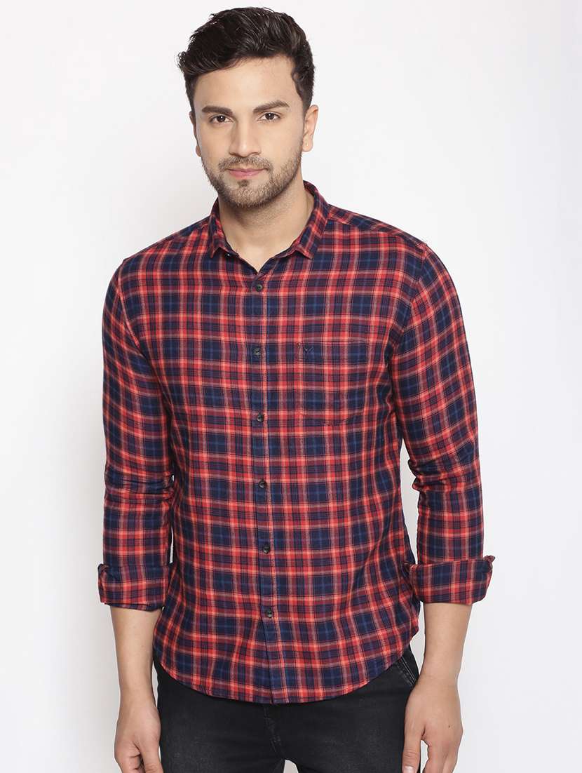 mens checks casual shirt