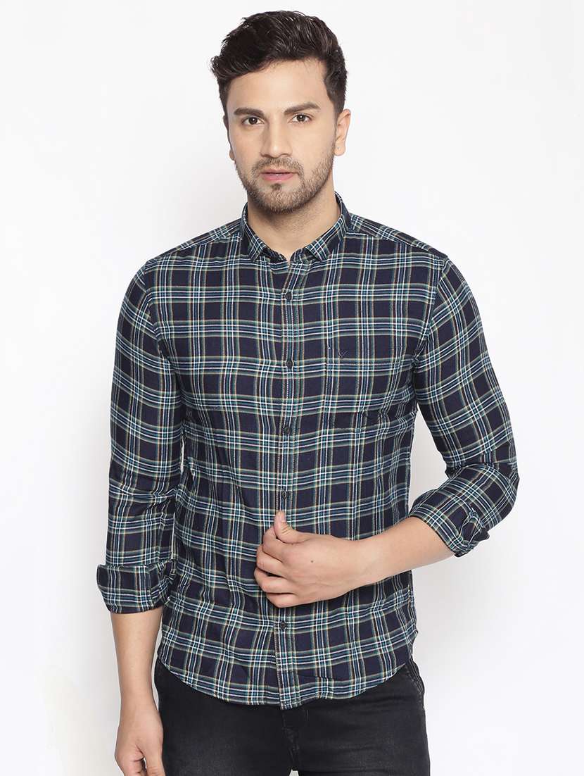 mens checks casual shirt