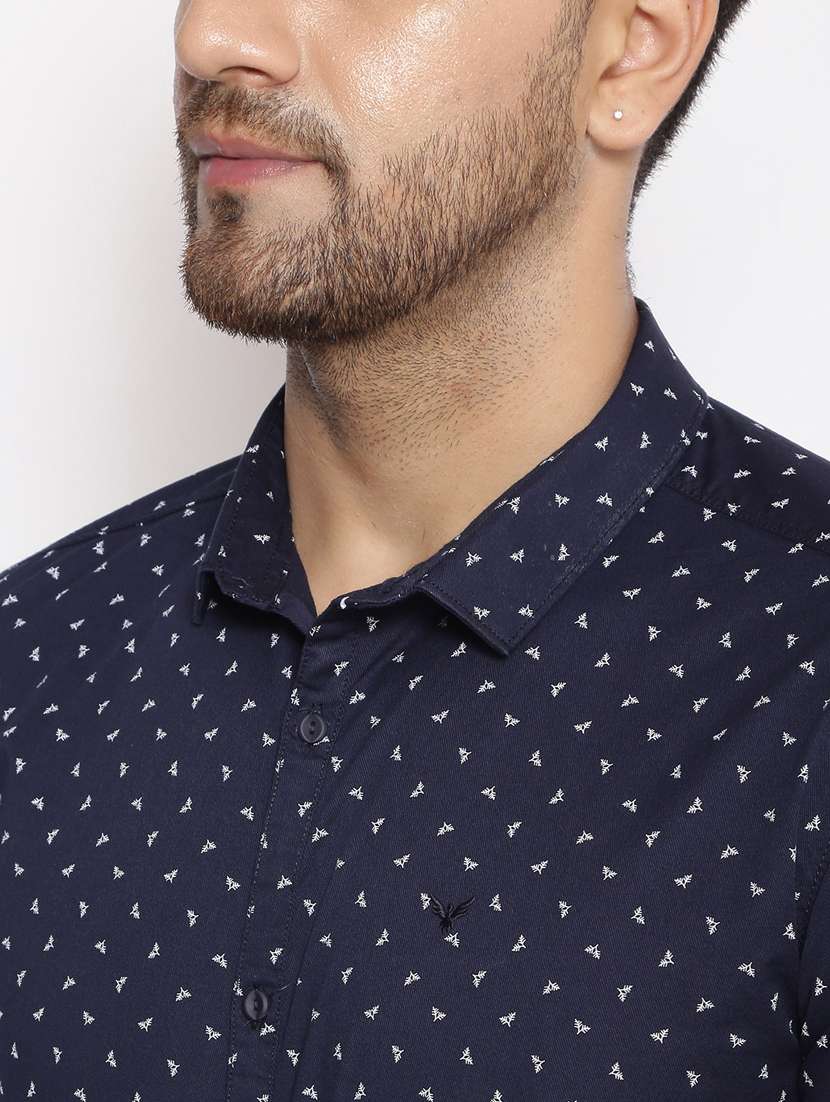 mens micro print casual shirt - 17795972 -  Standard Image - 4