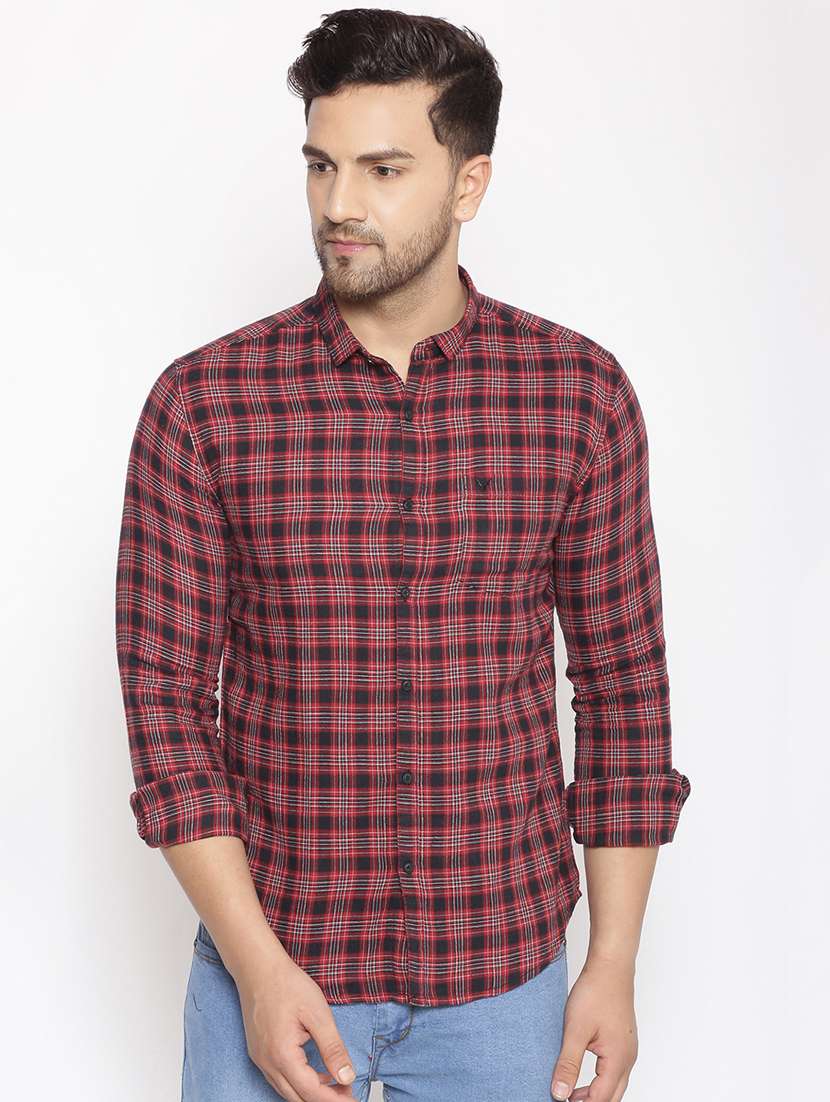 mens checks casual shirt