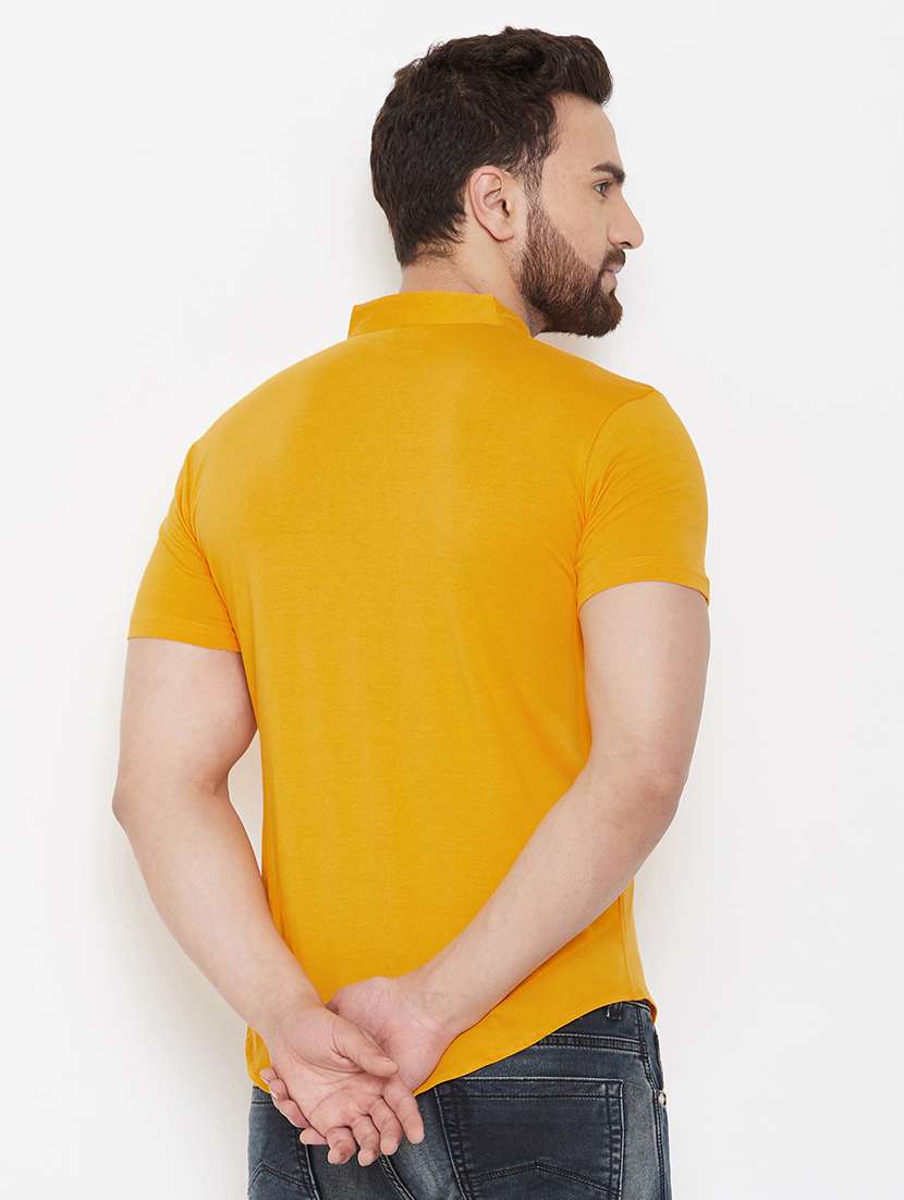 men yellow regular fit casual shirt - 17796037 -  Standard Image - 1