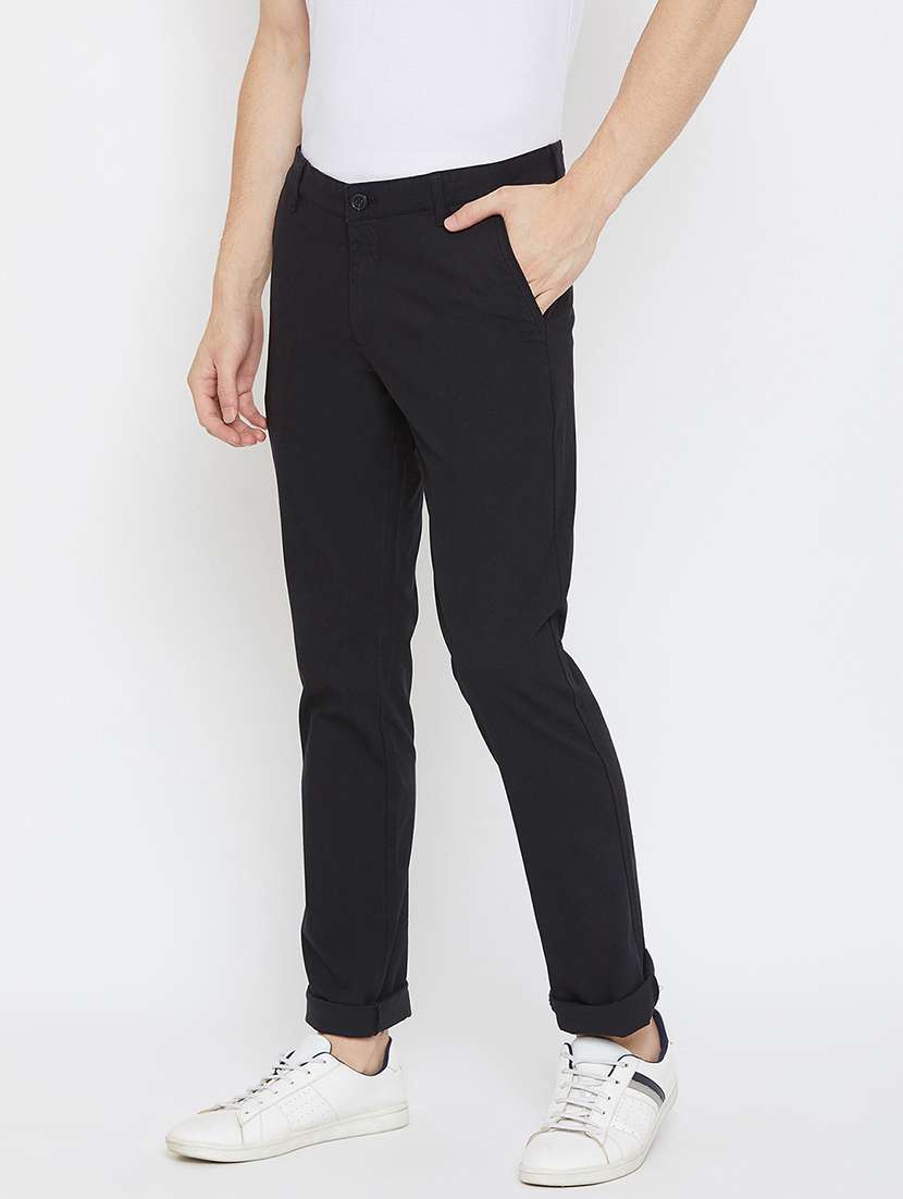 men solid flat front trouser - 17796070 -  Standard Image - 1