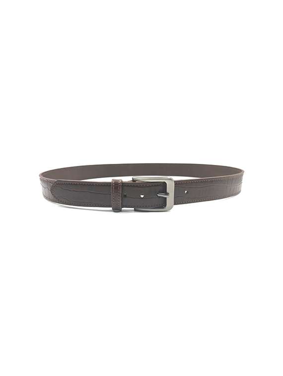 brown metal belt