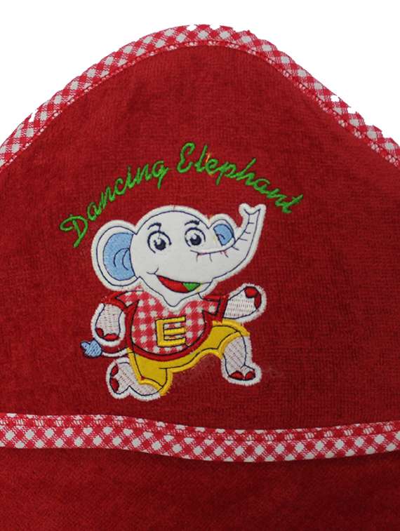 red cotton bath towel - 17796182 -  Standard Image - 1