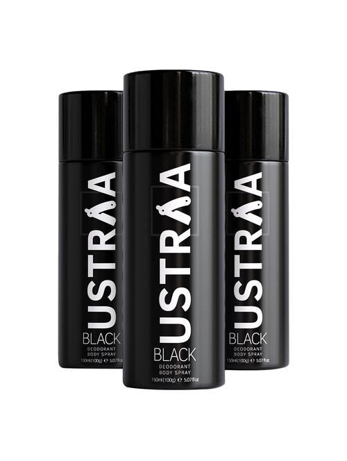 ustraa black deodorant body spray, 150 ml - set of 3 - 17797219 - Standard Image - 0