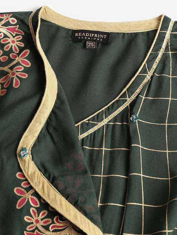 green viscose lehenga choli - 17797423 -  Standard Image - 4