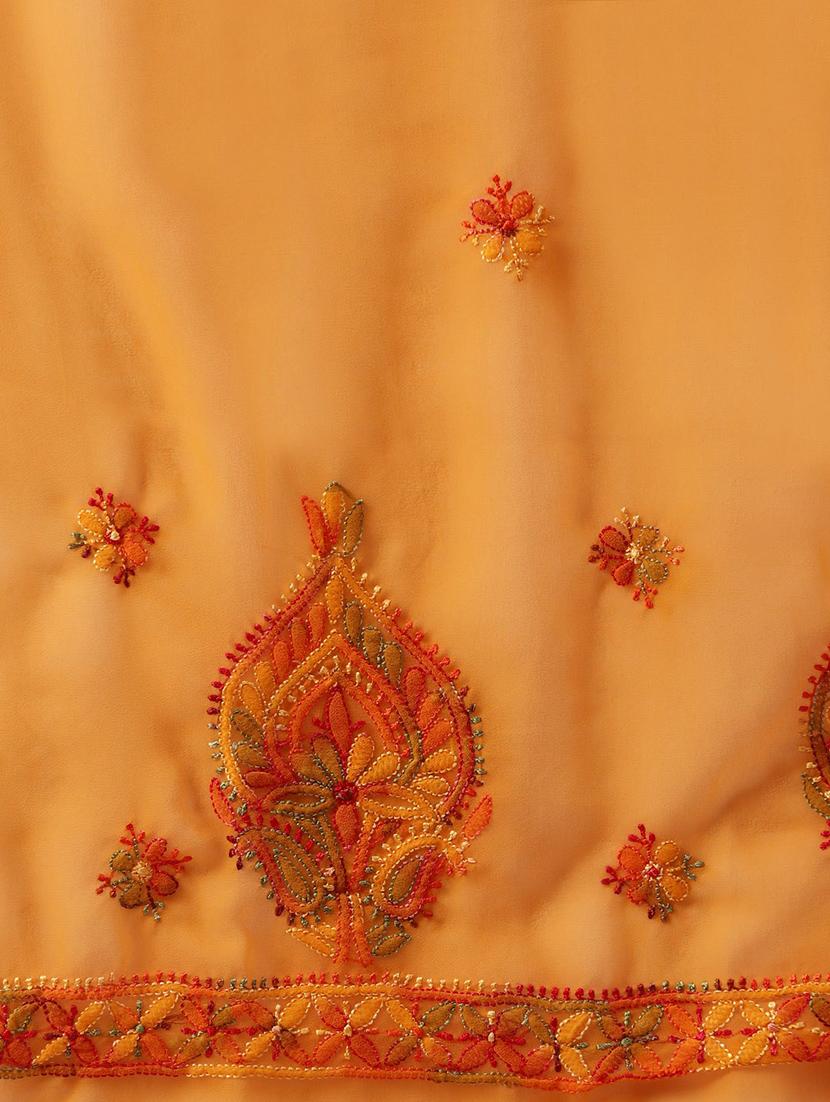 ada hand-embroidered mustard unstitched suit - 17797451 - Standard Image - 6