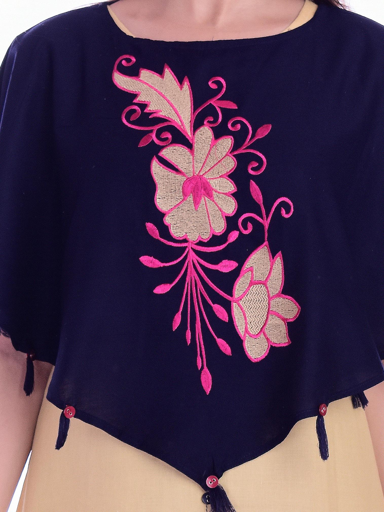 samayra looks women's embroidered a-line rayon - 17798259 - Standard Image - 4
