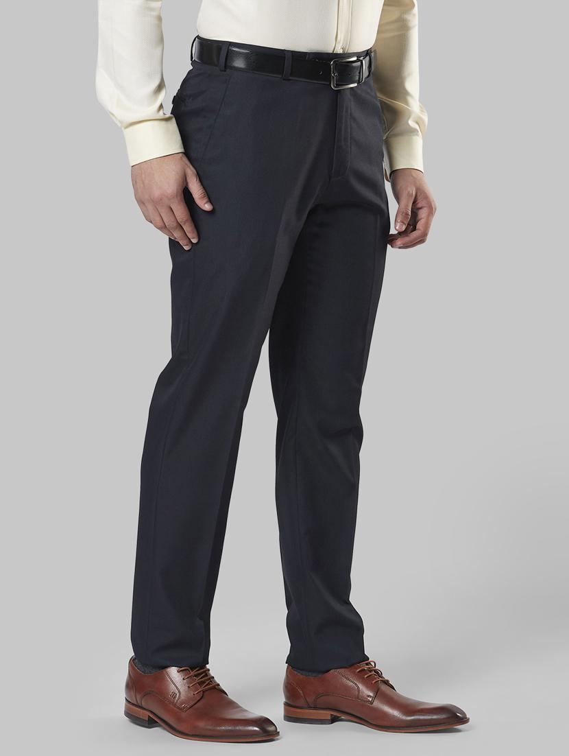 grey striped flat front formal trouser - 17799479 - Standard Image - 1