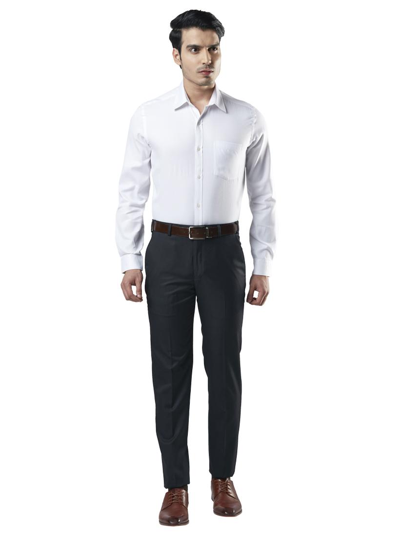 grey striped flat front formal trouser - 17799537 - Standard Image - 4