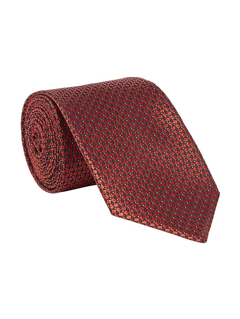 red silk blend tie