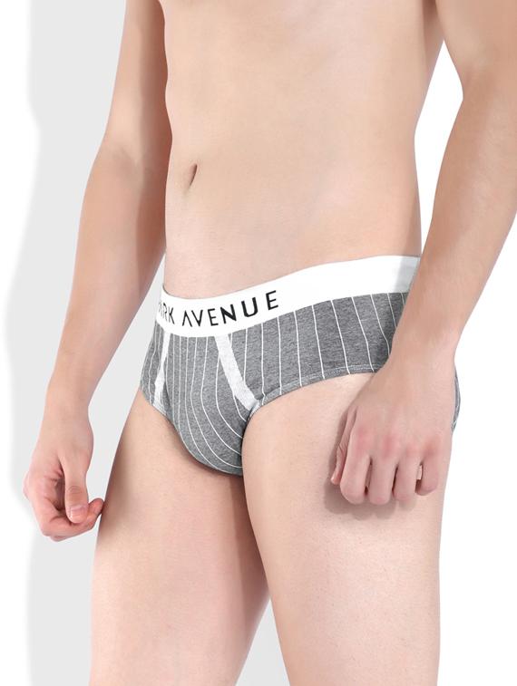 grey striped hipster brief - 17800029 - Standard Image - 1
