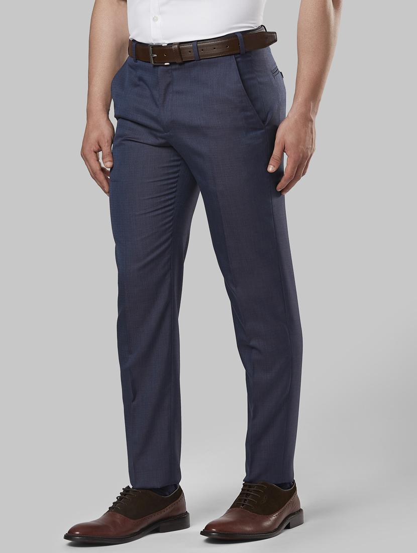 grey textured flat front formal trouser - 17800342 -  Standard Image - 1