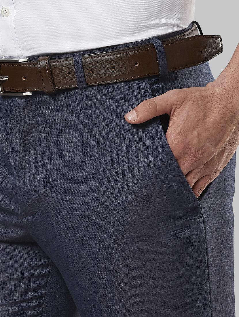 grey textured flat front formal trouser - 17800342 - Standard Image - 4