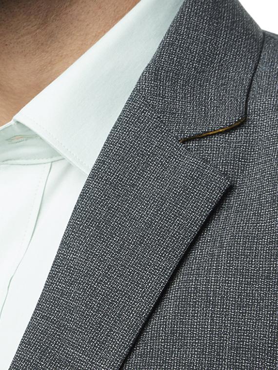green solid single breasted formal blazer - 17800433 - Standard Image - 4